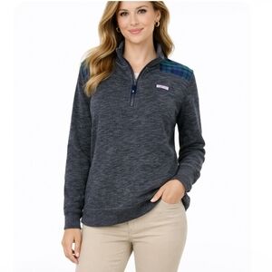 Vineyard Vines Classic Blackwatch Shep Shirt in Heather Charcoal Gray Size Large